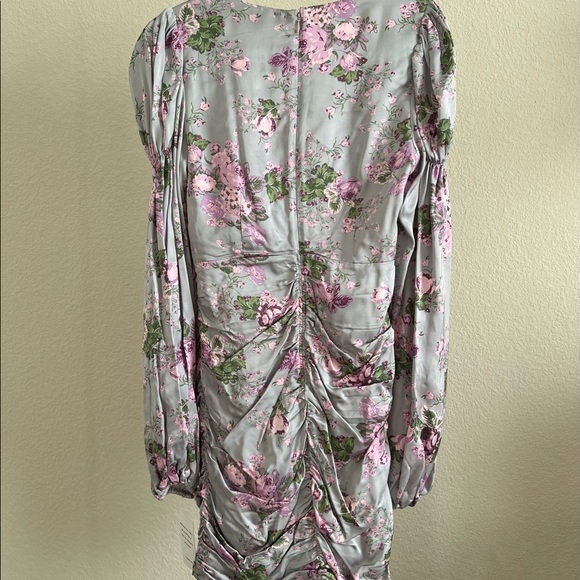 FOR LOVE & LEMONS Jardin Floral Mini Dress in Gris - Picture 3 of 4